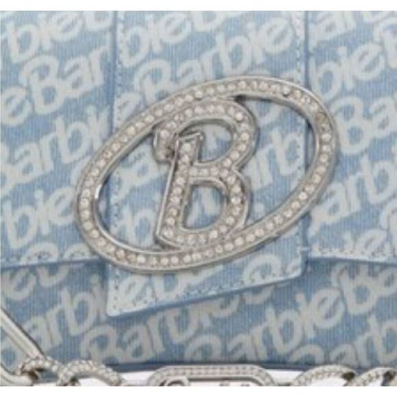 NWT~ALDO X BARBIE VOGUE Blue & Rhinestones Limited Edition Shoulder Bag Purse - Picture 8 of 9
